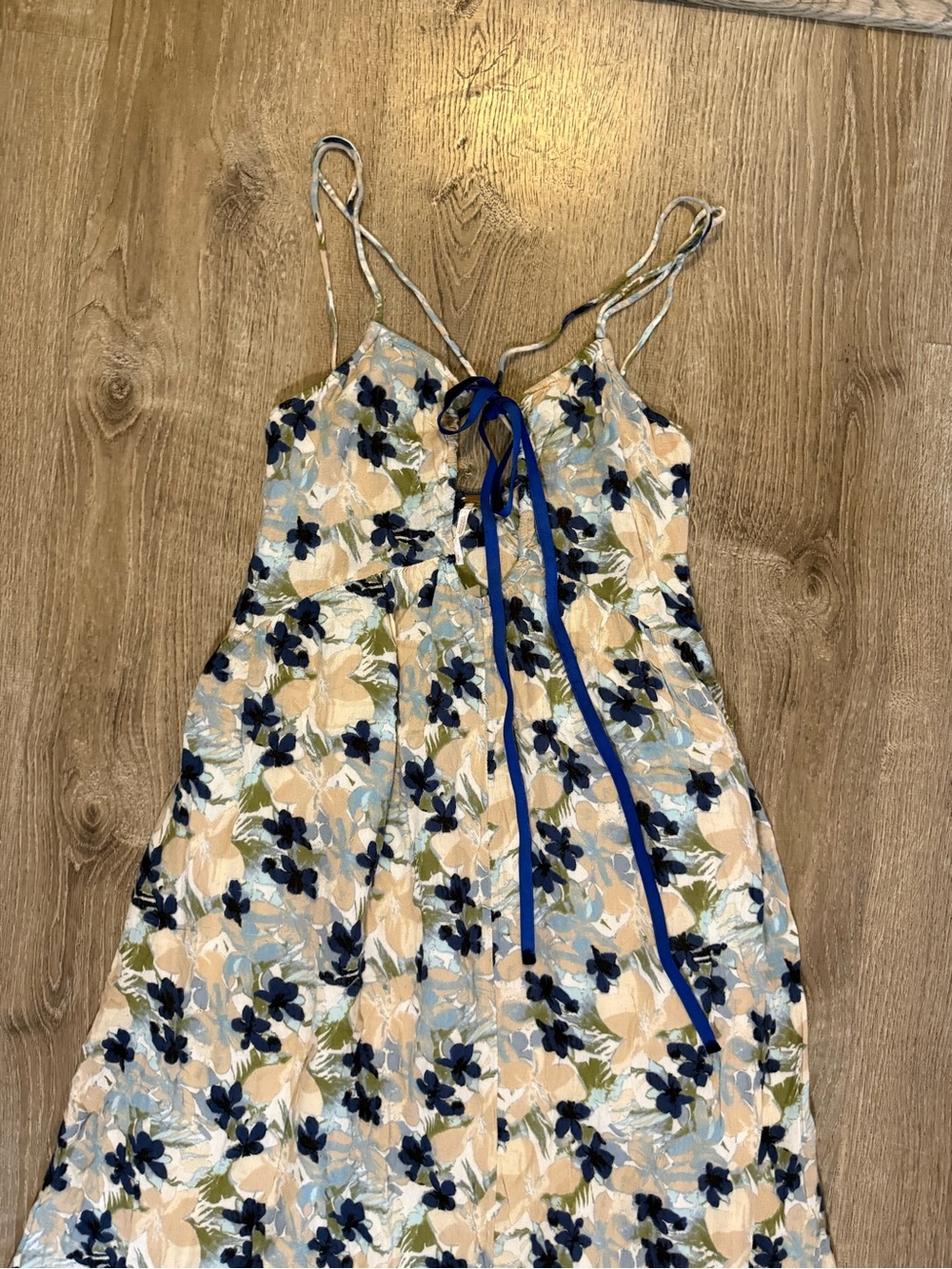 Free people BLUE MULBERRY KEYHOLE MAXI DRESS (altered) - Picture 10 of 11